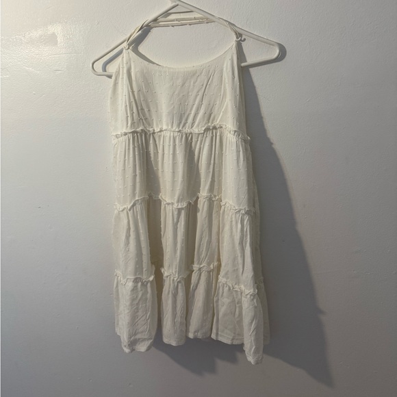 SHEIN White Ruffle Babydoll Dress - Size M - Adjustable Tie straps - Picture 6 of 6